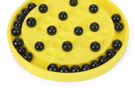 TOYZTREND Mind Challenging and Brain Development Brainvita Mini for Kids with 33 Glass Marbles Supply