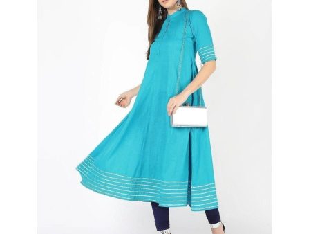 Cheera Kalidar Anarkali Dress With Gotta Work Supply