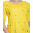 Yellow Color - Long Embroidered Kurti Discount