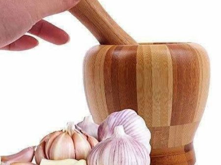 Wooden Motar Pestle Set (Brown) Supply