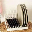 White Color - Folding Plastic Kitchen Dish Rack Stand Plate Holder - 2 Piece Sale