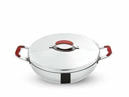 Stainless Steel Kadai with  Lid - 2.5 Litres Online Hot Sale