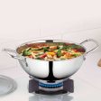 Borosil Stainless Steel Deep Kadhai With Lid, 2.3 Litre Online now