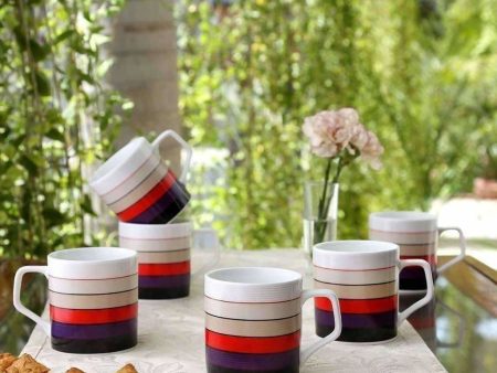 Coffee Mug Set, 220ml 6.6cm, Set of 6, Multicolour Online