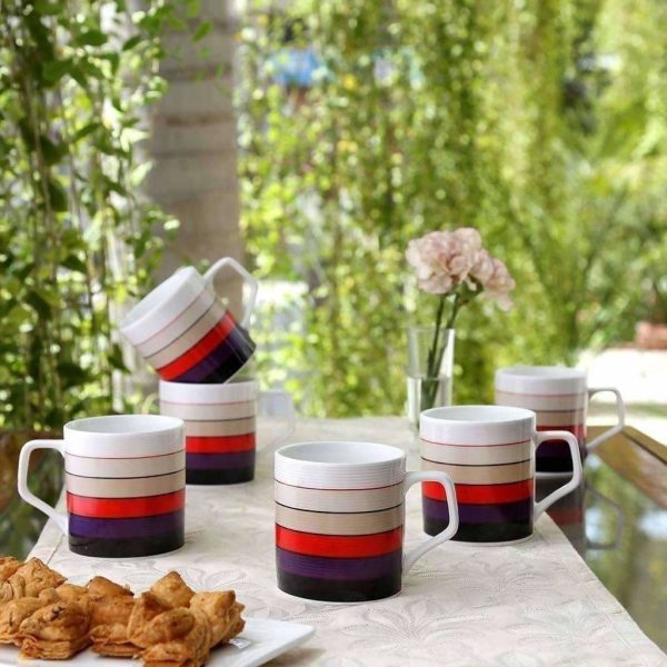 Coffee Mug Set, 220ml 6.6cm, Set of 6, Multicolour Online