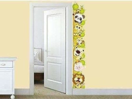 Wall Sticker for Kids Room Animal Height Chart with Multicolour Fashion