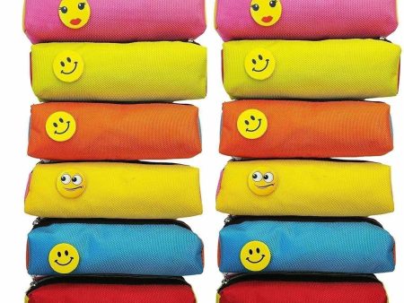 Bright Colour Multipurpose Smiley Pen Pencil Pouch Case Online Sale