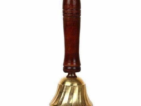 Brass & Wooden Pooja Prayer Ghanta - Indian Hindu Festivals Online now