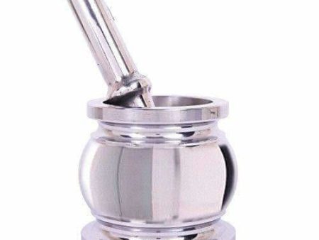 Stainless Steel Kitchen khalbatta, Okhli Masher, Mortar And Pestle Set (Steel) Online