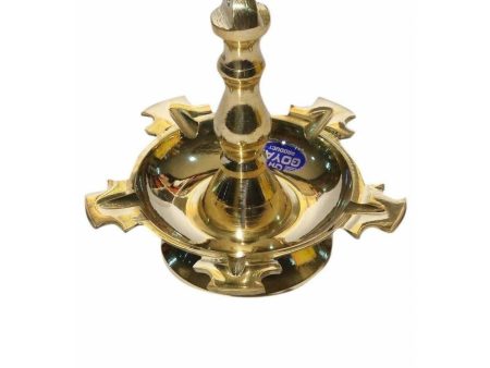 Brass Pooja Diya  Lamp Stand  (Big Size)   Deepam Stand (Big Size)-1Step For Cheap