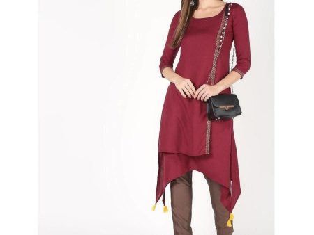 Cheera Front Painal Design With Tashal A-Line Kurta on Sale