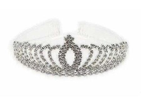 Crystal White Tiara Bridal Crown Discount