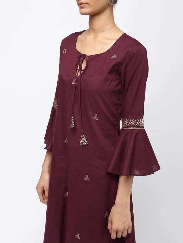 Cheera Straight Front Keyholl Eligant Kurta With Straight Printed Borderd Design Plazo Set Online Sale