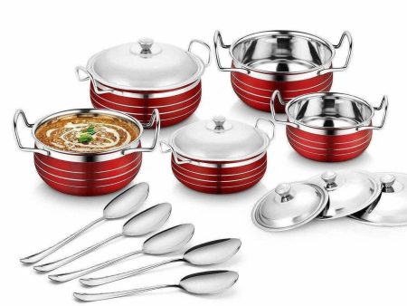 Stainless Steel Handi Copper Set (10-Pieces) Cheap