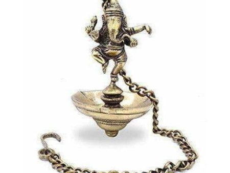 Dancing Ganesha Brass Hanging Diya Online