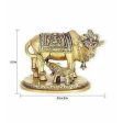 Brass Holy Kamdhenu Cow and Calf Sculpture For Sale