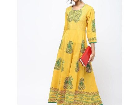 Cheera Kalidar Anarkali With Colorfull Print Kurts Online