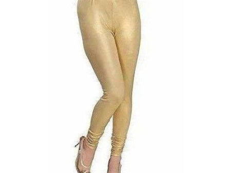 Women s Viscose Light Gold Solid Leggings for All Plus Size and Small Size For Discount