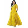 Yellow Color - Long Embroidered Kurti Discount