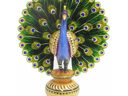 Decorative Wooden Dancing Colorful Peacock Online