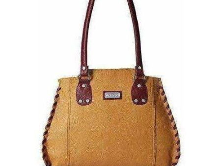 Women s Handbag (Beige And Maroon) Cheap