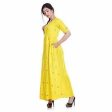 Yellow Color - Long Embroidered Kurti Discount