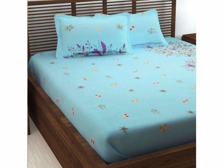 Buy Cotton Double Bedsheet with Pillow Covers For Sale