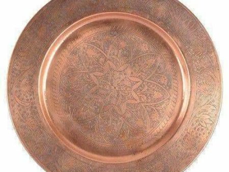 Big Size Brown Pooja Thali Pooja Work ship Plate Thali - Pooja Temple Online