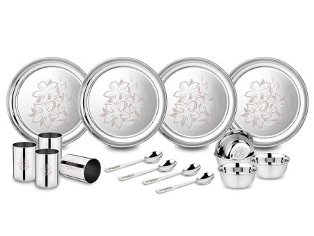 Stainless Steel Glory Dinner Set, 16-Pieces Online Hot Sale