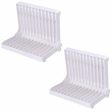 White Color - Folding Plastic Kitchen Dish Rack Stand Plate Holder - 2 Piece Sale